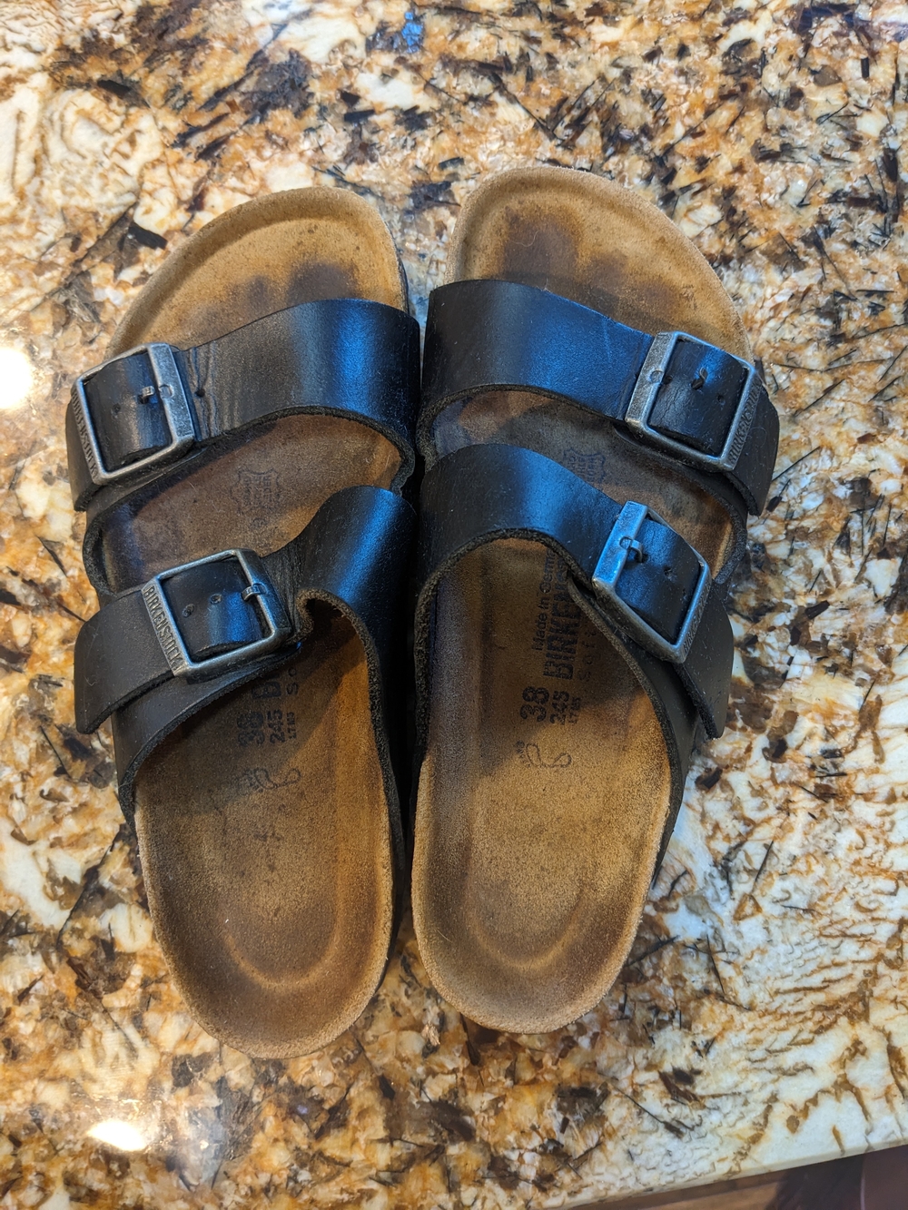 Birkenstock Black Double-Buckle Arizona Sandals - Picture 2 of 3